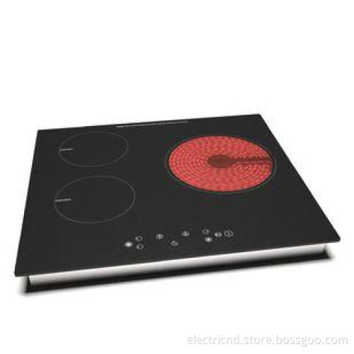 Three Burner Electric Induction Range Cooker